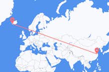 中国の常州から、アイスランドのレイキャビク行きフライト