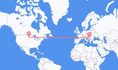Flyrejser fra Aberdeen, USA til Beograd, Serbien
