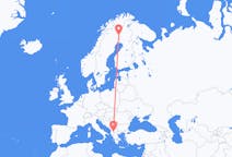 Flights from Ohrid, Republic of North Macedonia to Pajala, Sweden