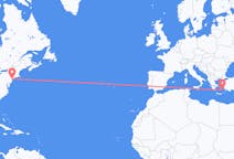 Flyreiser fra New York, USA til Astypalaia, Hellas