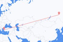 Flights from Neryungri, Russia to İzmir, Turkey