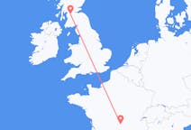 Flyreiser fra Clermont-Ferrand, Frankrike til Glasgow, Skottland