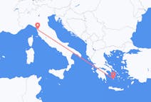 Lennot Pisasta, Italia Plakaan, Kreikka