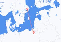 Lennot Tukholmasta, Ruotsi Szczytnoon, Puola