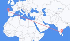 เที่ยวบิน จาก Pondicherry, อินเดีย ถึงซานติอาโก เด กอมโปสเตลา, สเปน