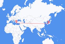 Flyreiser fra Osaka, Japan til Milos, Hellas
