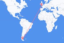 Loty z Punta Arenas, Chile do Brześcia, Francja