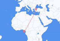 Flyrejser fra São Tomé til Denizli