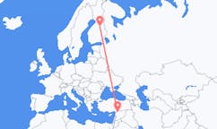 Flüge von Aleppo, Syrien nach Kajaani, Finnland