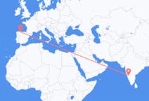 Flyreiser fra Hubli-Dharwad, India til Santiago del Monte, Spania