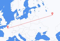 Fly fra Nizjnij Novgorod til Paris