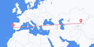 Flyg från Kirgizistan till Portugal