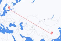 Vols de Chongqing, Chine à Lappeenranta, Finlande