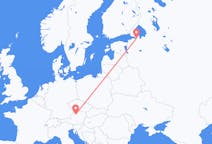 Flyreiser fra St. Petersburg, Russland til Linz, Østerrike