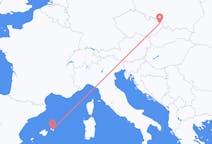 Fly fra Ostrava til Menorca