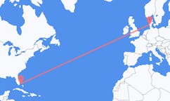 Flyg från Bimini, Bahamas till Esbjerg, Danmark