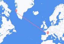 Flyg från Rodez, Frankrike till Maniitsoq, Grönland