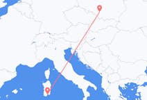 Flug frá Cagliari, Ítalíu til Katowice, Póllandi