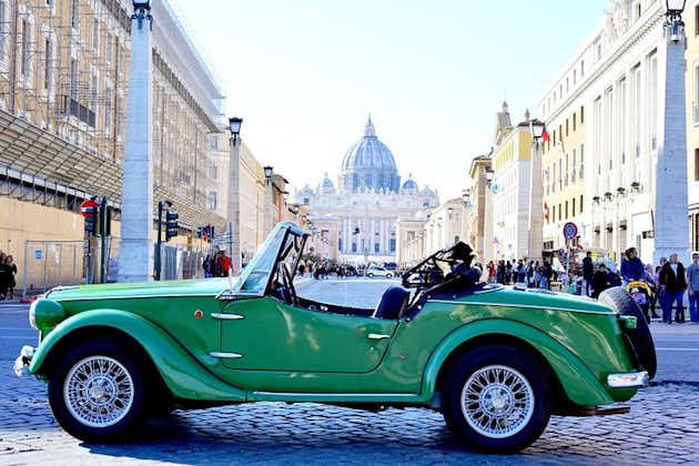 Roma Panoramic Tour med Vintage Classic Cabriolet Car eller Vintage Minibus