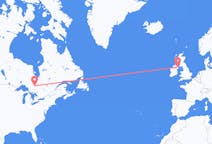 Flyrejser fra Timmins, Canada til Belfast, Nordirland