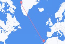 Flyreiser fra Aasiaat, Grønland til Ajuy, Spania