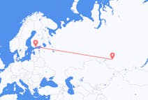 Flyreiser fra Novosibirsk, Russland til Helsingfors, Finland
