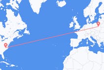 Flyg från Raleigh, USA till Warszawa, Polen