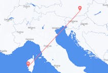 Flights from Ajaccio, France to Graz, Austria