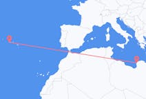 Flyg från Benghazi, Libyen till Horta, Azorerna, Portugal