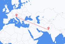 Flyg från Sukkur, Pakistan till Trieste, Italien