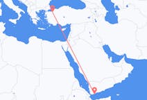 Flyreiser fra Aden, Jemen til Bursa, Tyrkia