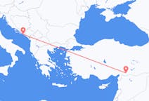 Loty z Dubrownik, Chorwacja z Gaziantep, Turcja