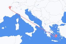 Fly fra Chambéry til Santorini