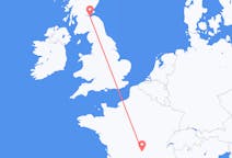 Flyreiser fra Clermont-Ferrand, Frankrike til Edinburgh, Skottland