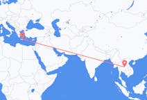 Flyreiser fra Khon Kaen, Thailand til Iraklio, Hellas