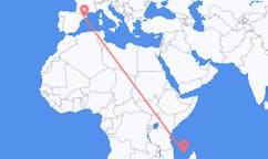 Flyreiser fra Mamoudzou, Frankrike til Barcelona, Spania