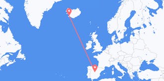 Flights from Iceland to Spain