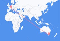 Vluchten van Hobart, Australië naar Genève, Zwitserland