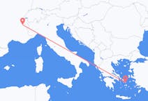 出发地 法国从尚贝里目的地 希腊米科诺斯的航班