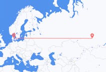Flights from Krasnoyarsk, Russia to Aarhus, Denmark