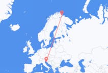 Loty z Pula, Chorwacja z Kirkenes, Norwegia
