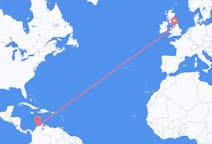 Flyrejser fra Santa Marta, Colombia til Manchester, England