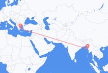 Flyrejser fra Kyaukpyu, Myanmar (Burma) til Athen, Grækenland