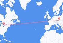 Flyg från London, Kanada till Brno, Tjeckien