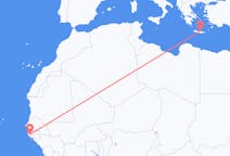 Flyreiser fra Ziguinchor, Senegal til Iraklio, Hellas