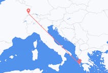 Vluchten van Mulhouse, Zwitserland naar Kefalinia, Griekenland