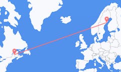 Flyreiser fra Presque Isle, USA til Umeå, Sverige