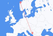 Flyrejser fra Tivat, Montenegro til Sandane, Norge