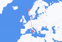 ノルウェーのから サンダネ、イタリアのへ パレルモフライト