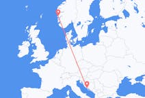 Flyg från Split, Kroatien till Bergen, Norge